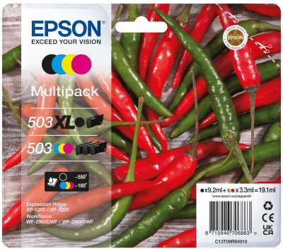 Epson 503 XL Chillies Multipack 4-colours Black + CMY Druckerpatrone