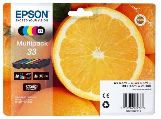 Epson C13T33374011 Orange MultiPack C/M/Y/BK Druckerpatrone