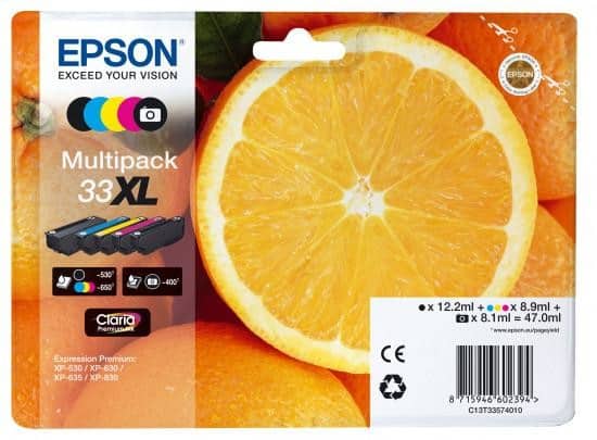 Epson C13T33574011 Orange XL MultiPack C/M/Y/BK Druckerpatrone